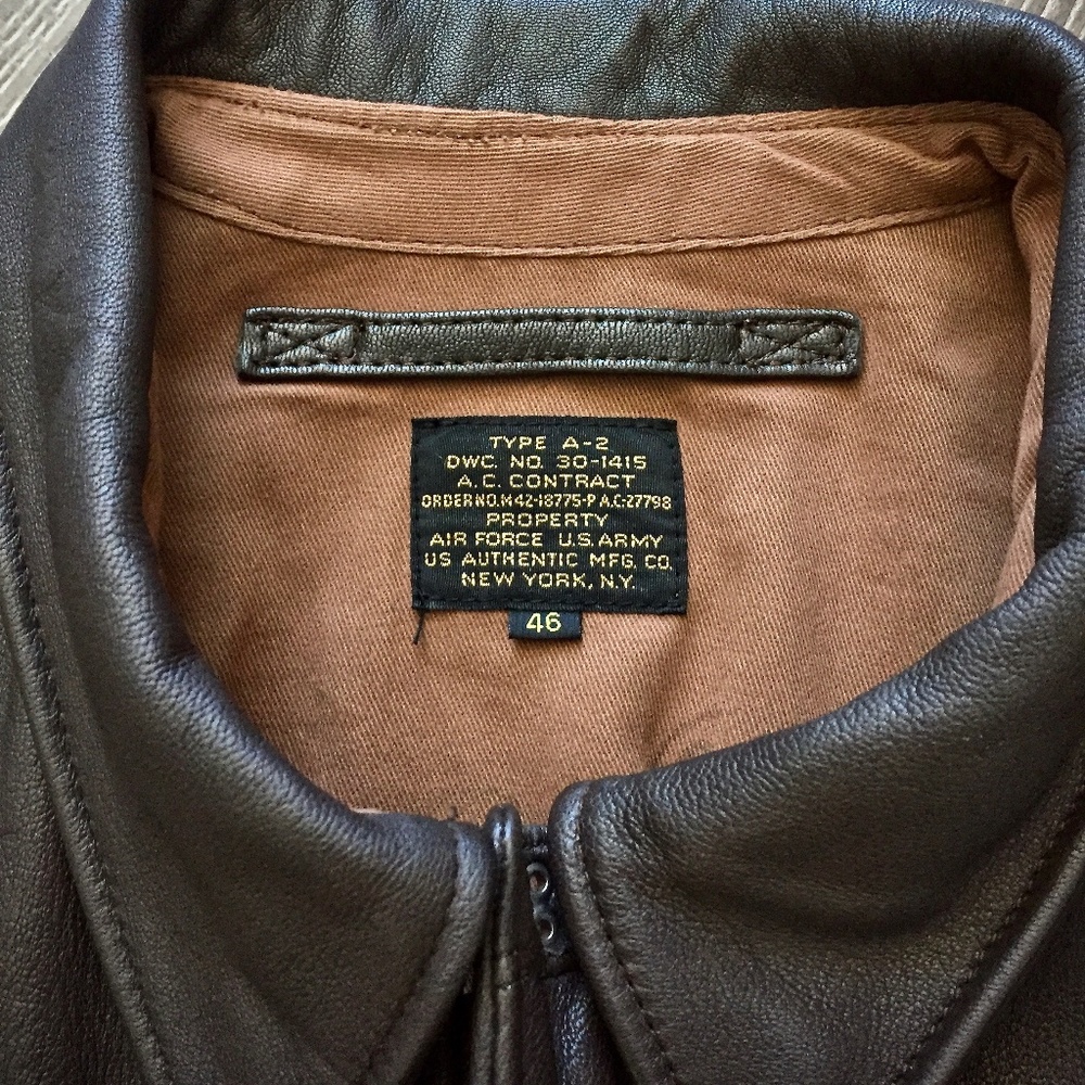 ❌SOLD❌ 🎉HP🎉 Leather Bomber A-2 Flight Jacket - Picture 4 of 8